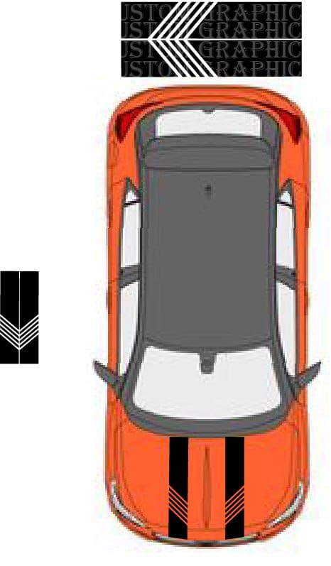 Premium Hood Vinyl Stickers Compatible with Opel Corsa New Design Exclusive decals