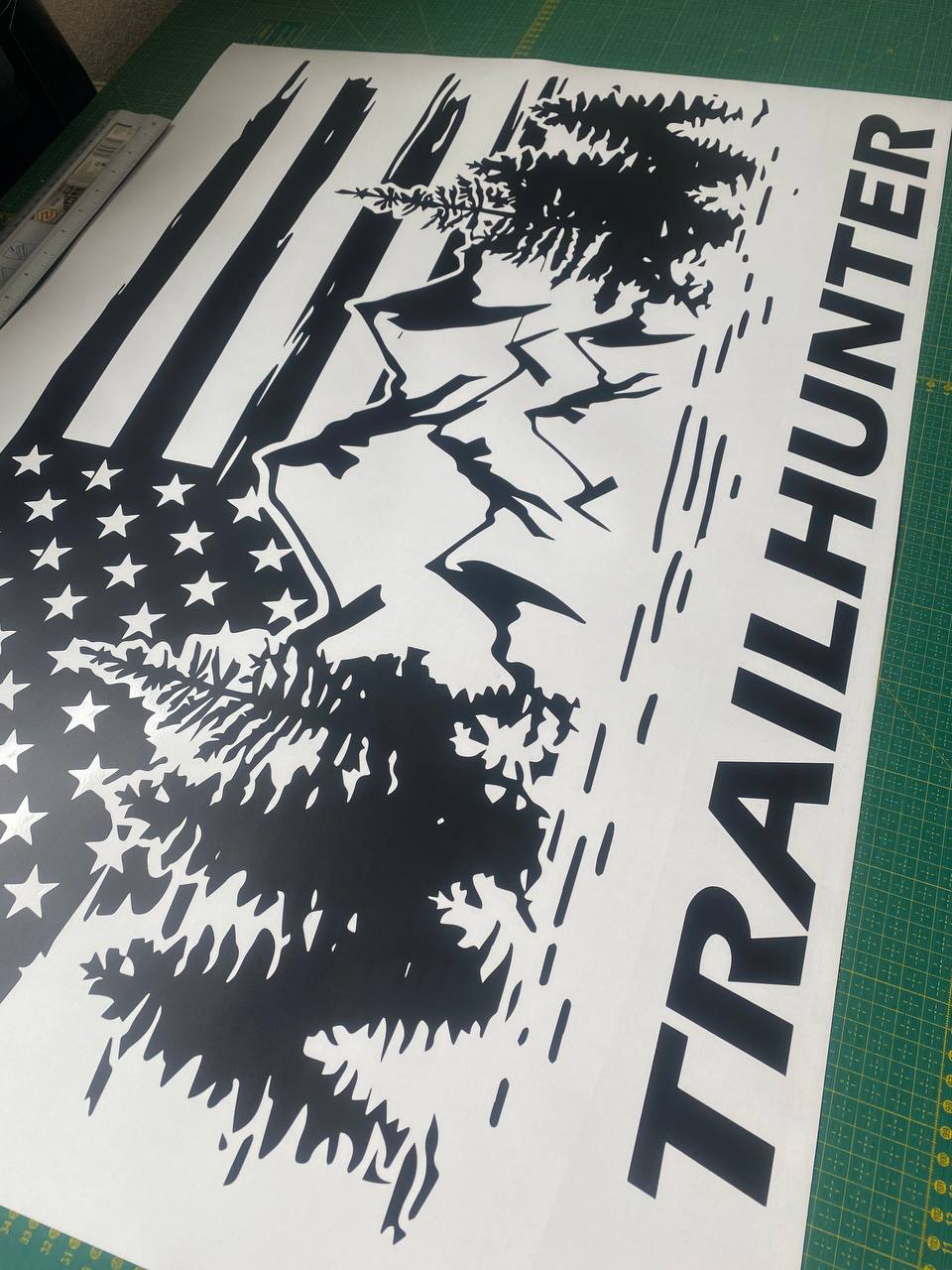 Premium Hood Sticker Compatible With Toyota 4Runner Trailhunter Mountain design