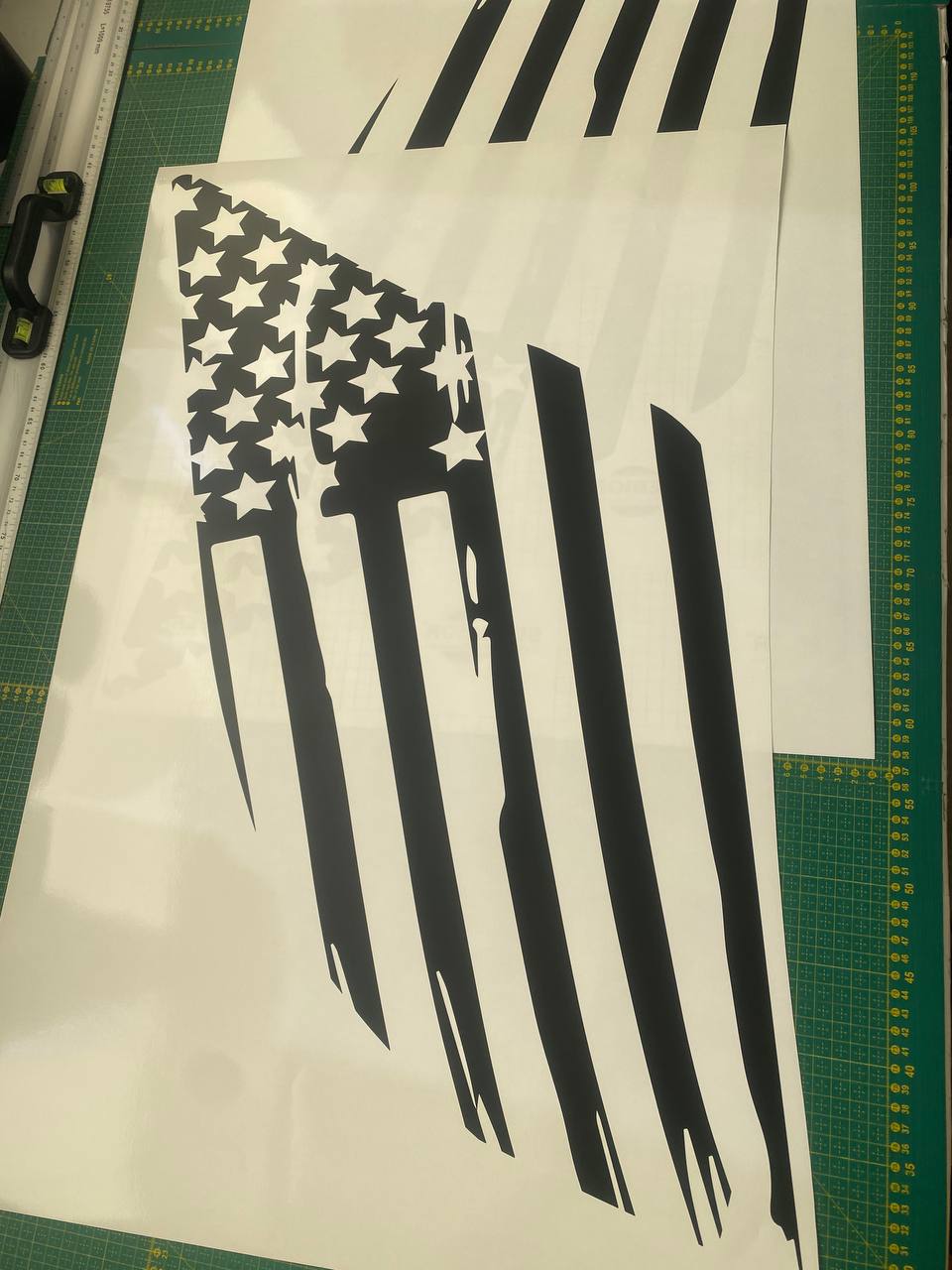 Premium Window Sticker Compatible With Toyota 4Runner Trailhunter USA Flag design