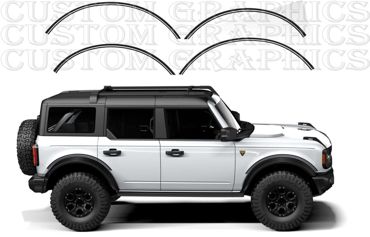 Premium Vinyl Stickers Compatible With Ford Bronco New Design