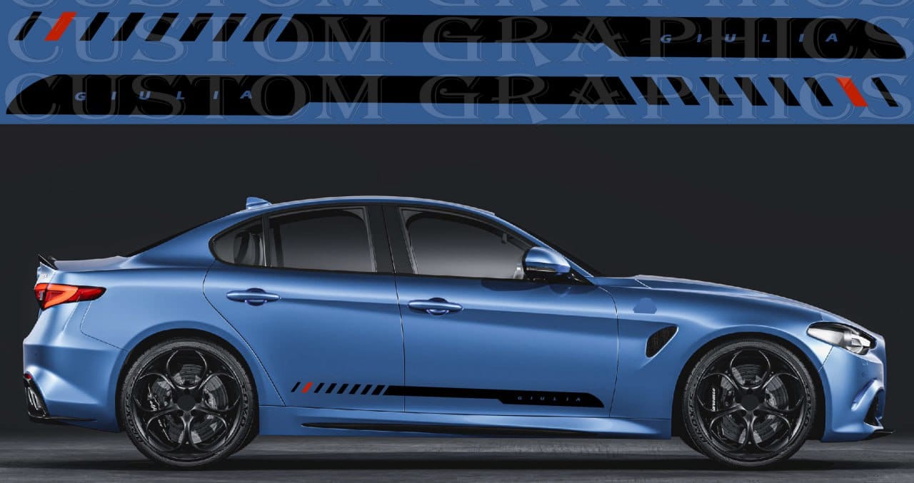 Premium Stickers Compatible with Alfa Romeo Giulia vinyl decals custom car graphics