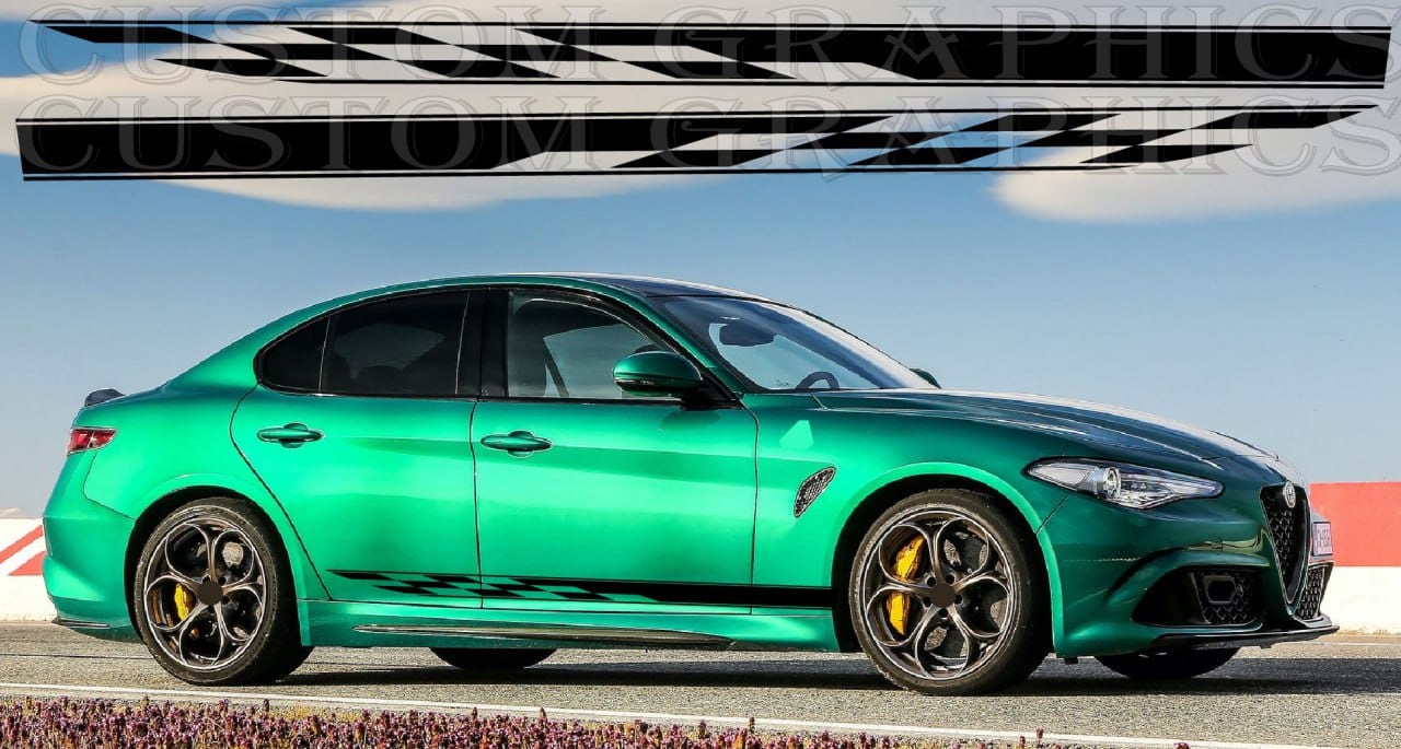 Premium Stickers Compatible with Alfa Romeo Giulia Dynamic & Made to Perform