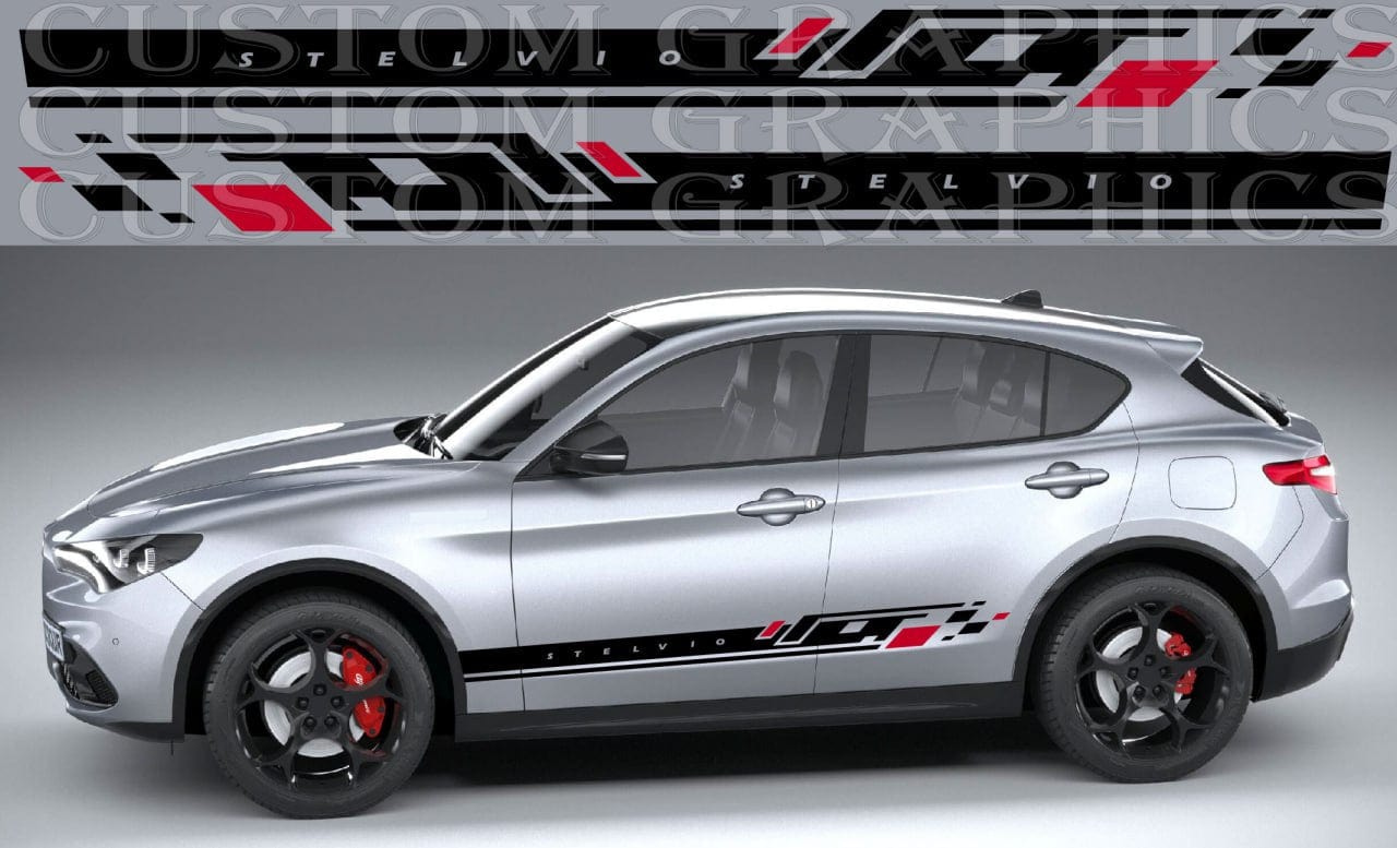 Premium Quality stickers work with Alfa Romeo Stelvio Styling Graphics