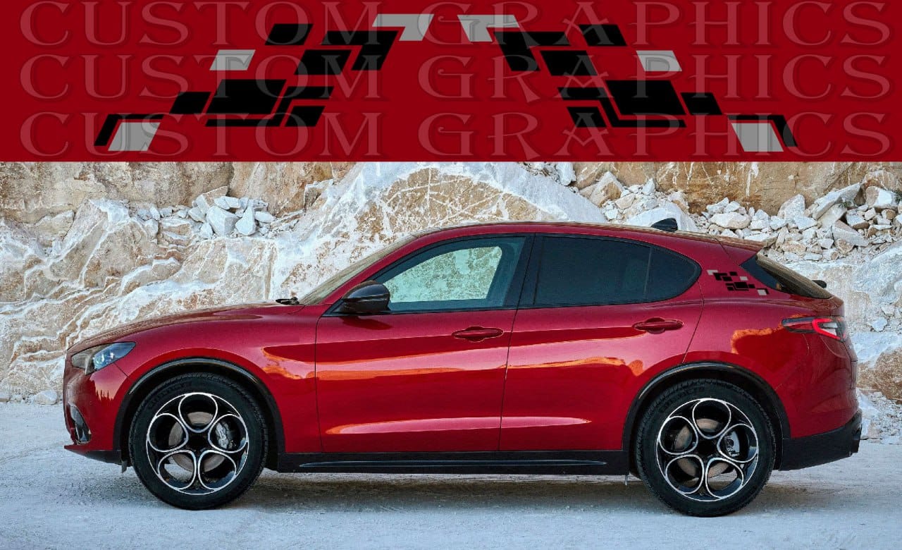 Premium Quality stickers work with Alfa Romeo Stelvio Unique Graphics