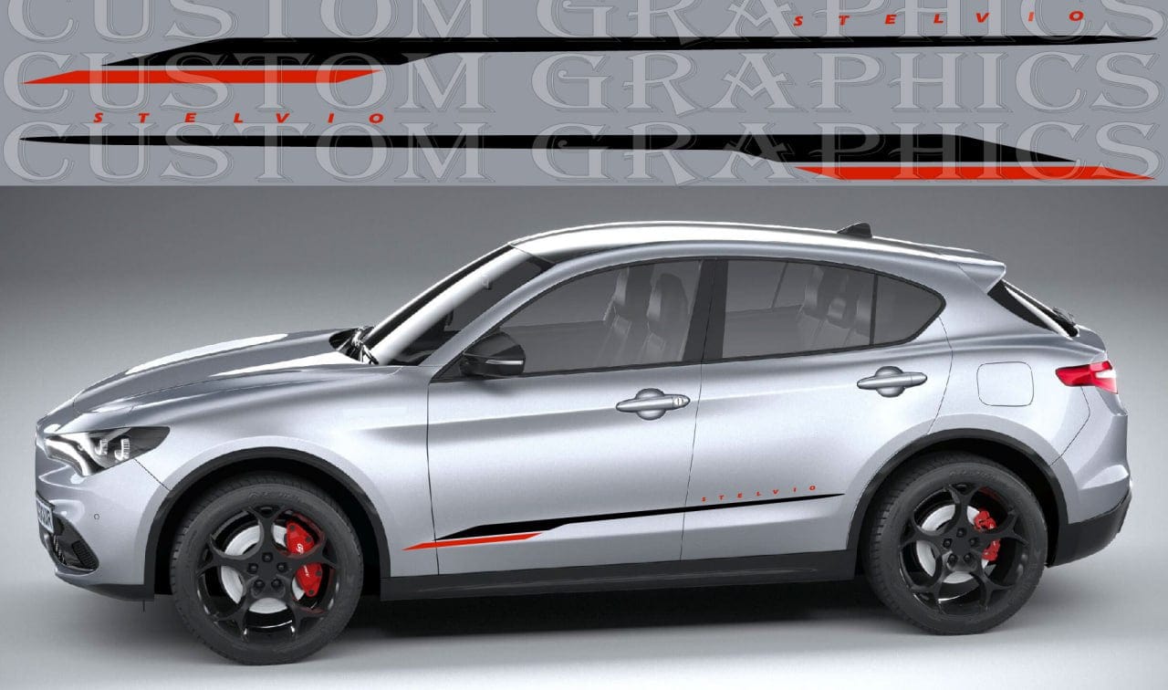 Premium Quality stickers work with Alfa Romeo Stelvio Unique Best line Design