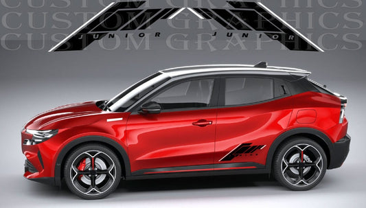 New Premium Vinyl Stickers work with Alfa Romeo Junior Rear Design Car look 