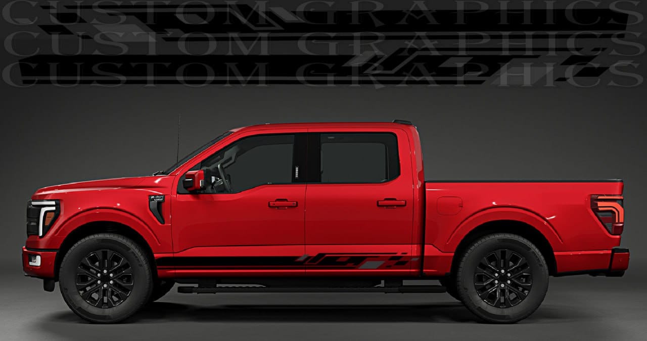 Premium Hood Vinyl Sticker Compatible with Ford F-150 – New Style Line Design