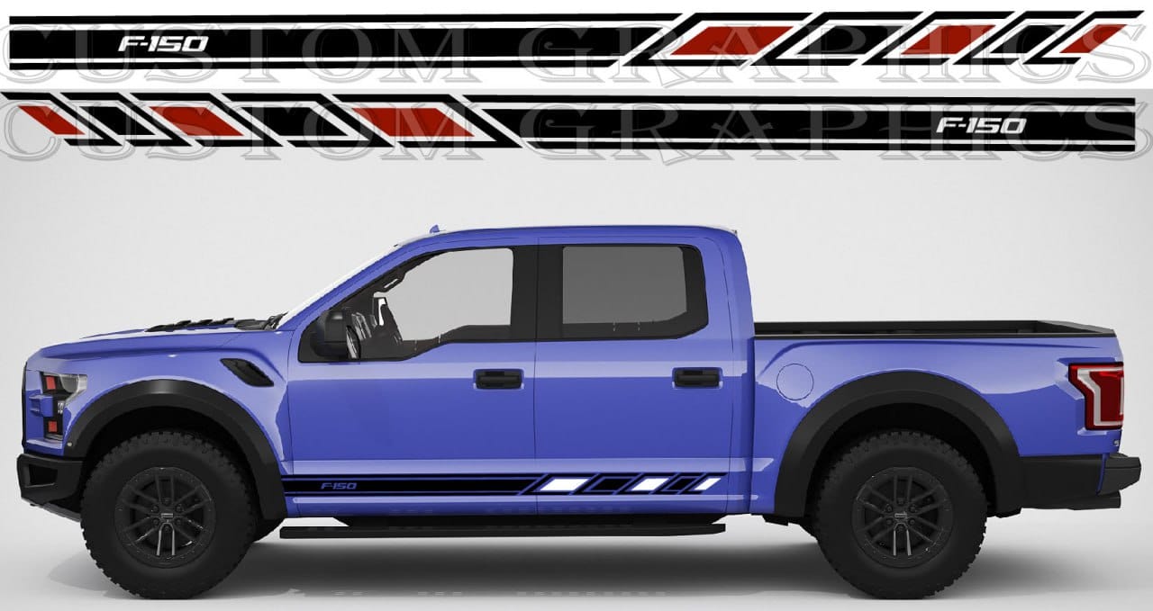 Premium Vinyl Sticker Compatible with Ford F-150 – New Unique Line Design