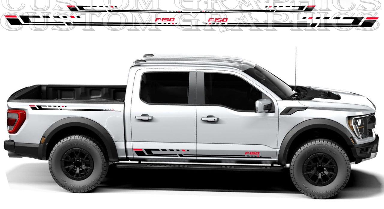 Premium Vinyl Sticker Compatible with Ford F-150 – New Best 4x line Door Cabin Design