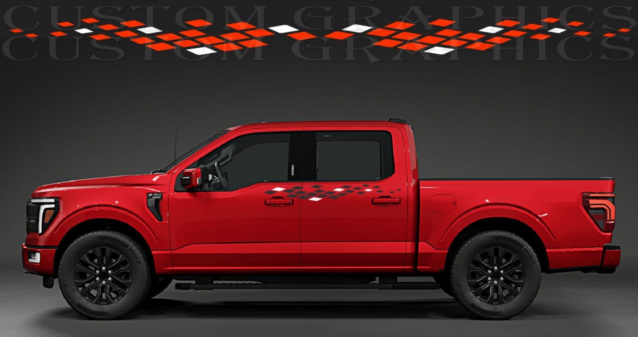 Premium Vinyl Sticker Compatible with Ford F-150 – New Figure Line Design