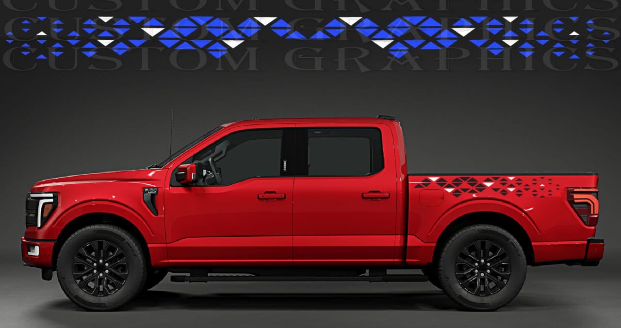 Premium Vinyl Sticker Compatible with Ford F-150 – New Figure Cabin Line Design