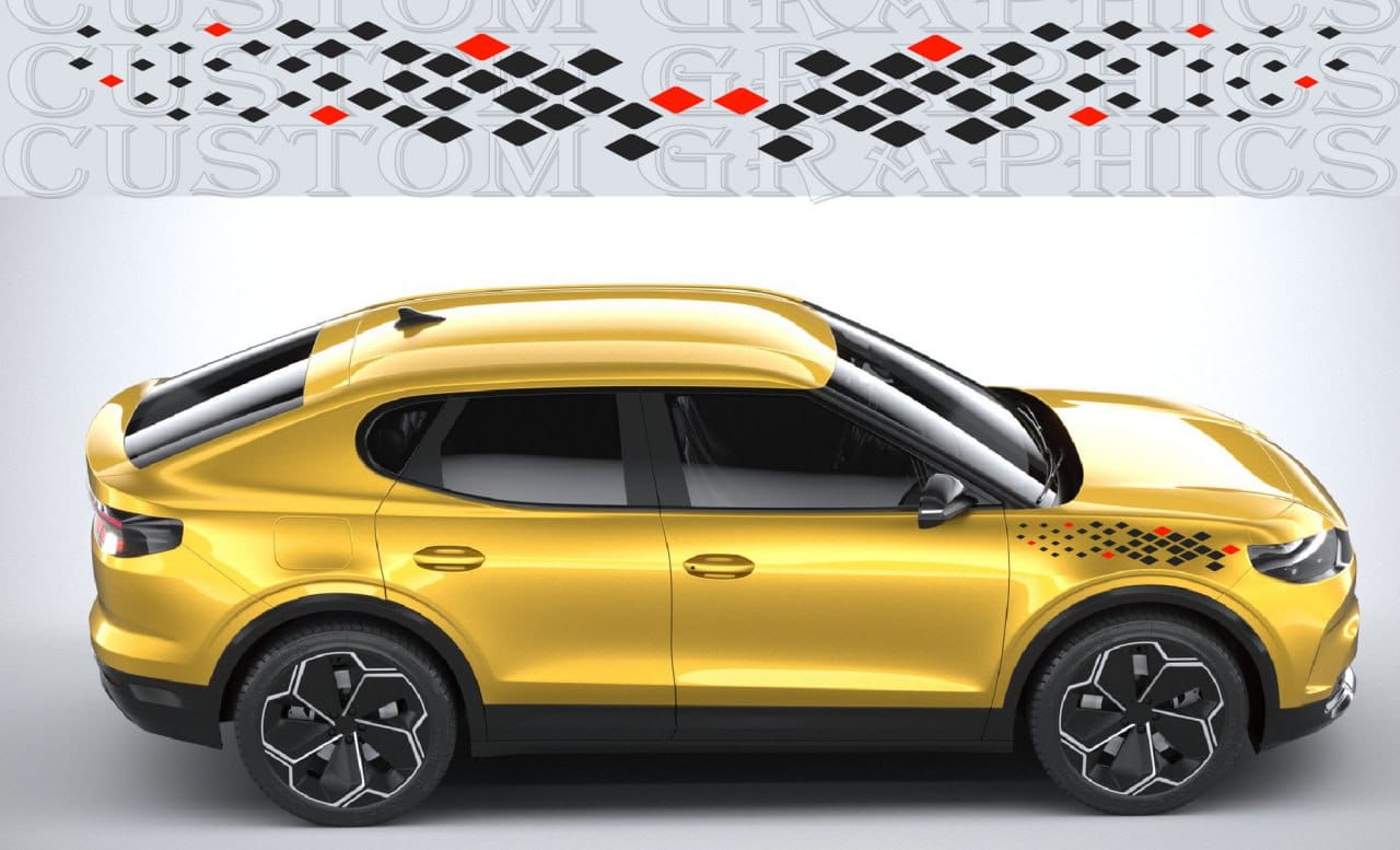 Sport Style Vinyl Stickers for Ford Capri – Rear Accent Stripes