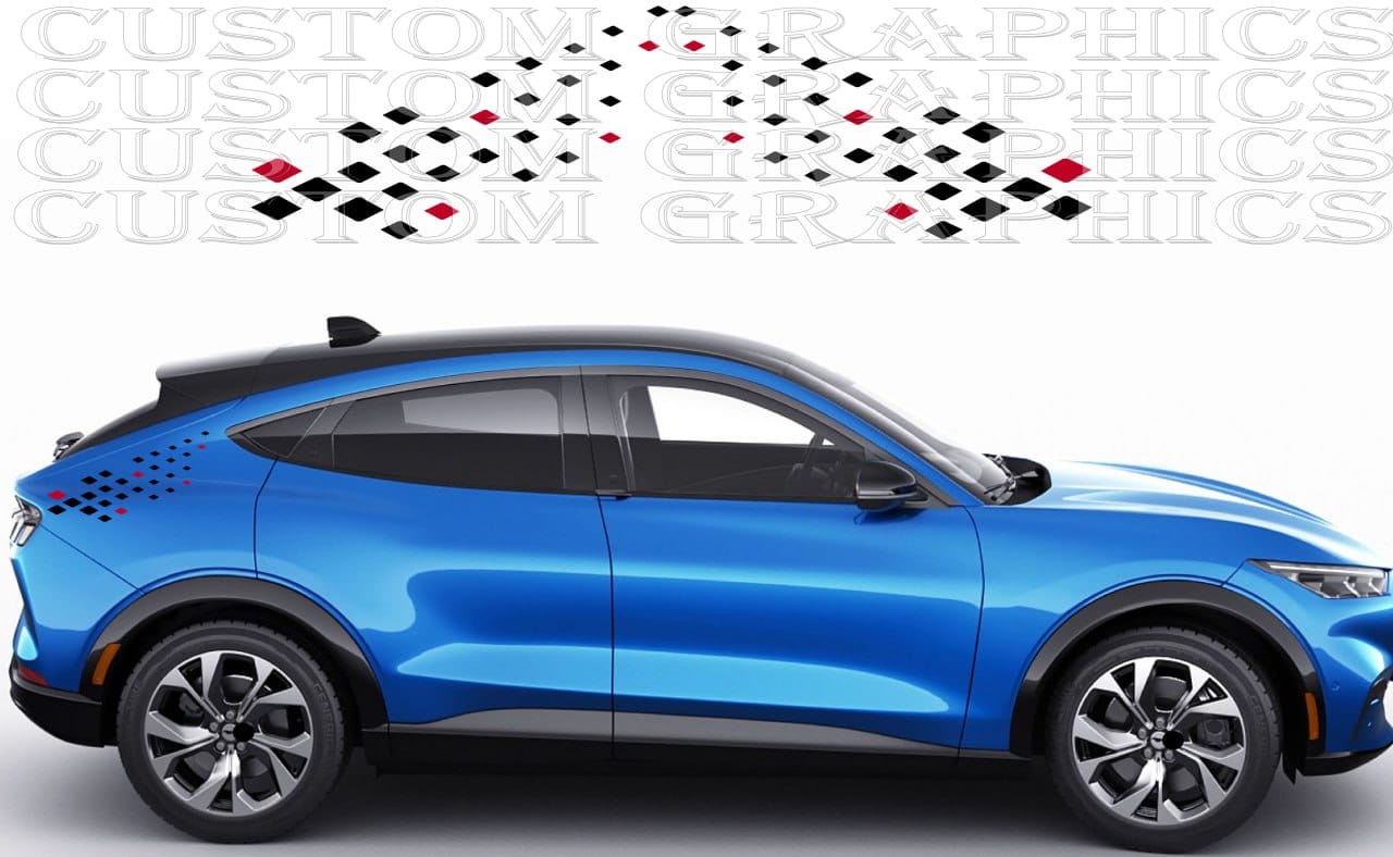 New Premium Stickers – Figure Style for Your Ford Mustang Mach E new Design