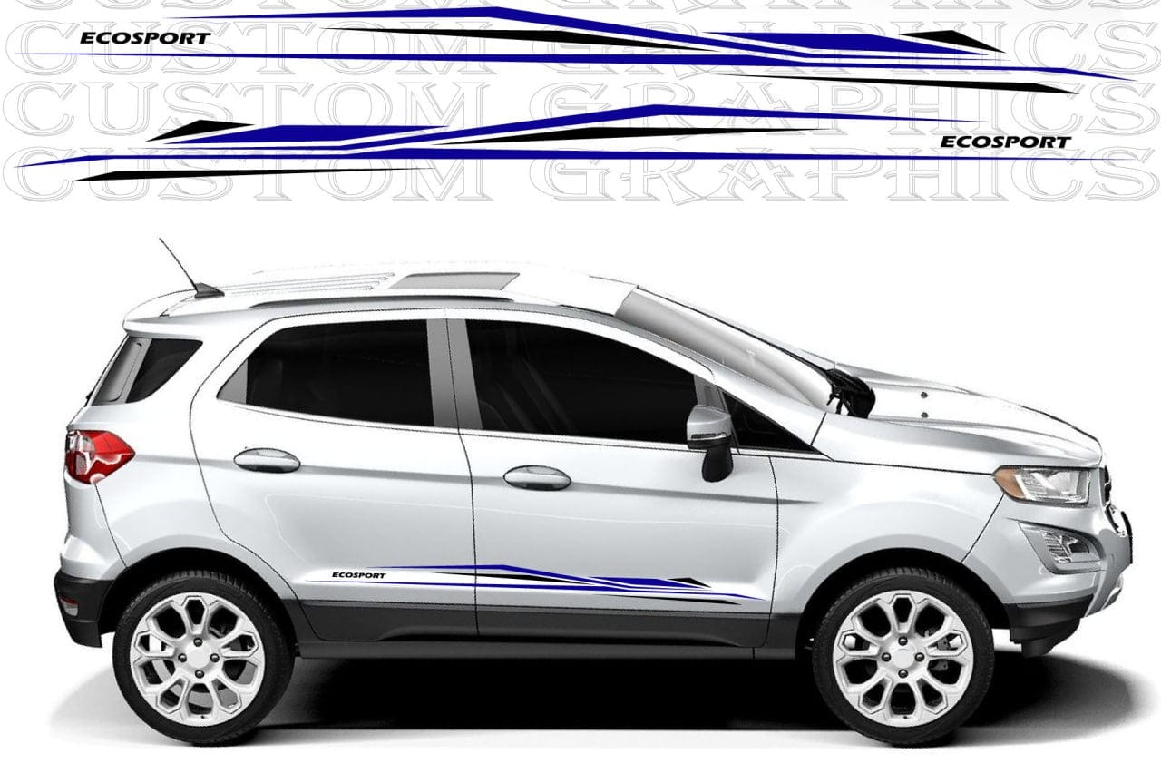 Full-body sport stripe kit across Ford EcoSport hood and sides