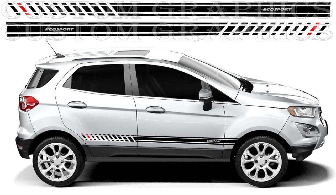 New vinyl stripe shining on EcoSport at night