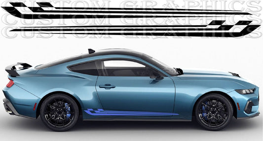 Premium Custom Vinyl Stickers for Mustang – Unique Stripe Design