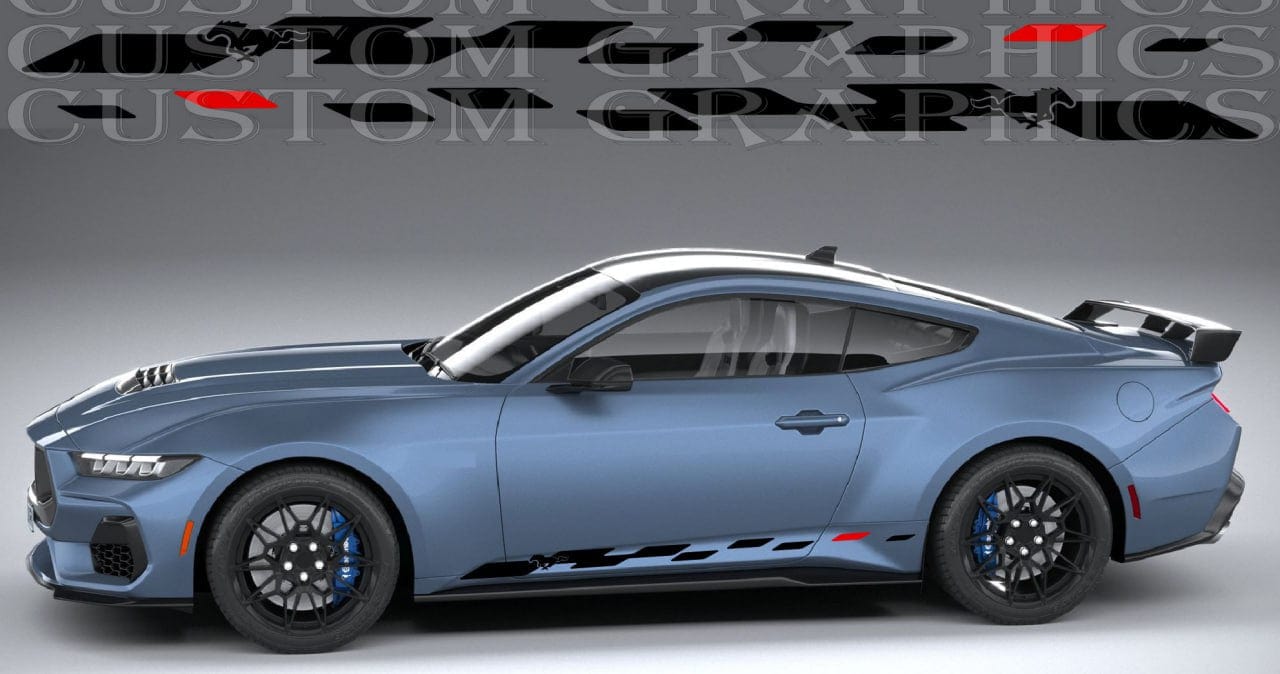 Premium Vinyl Stickers Car Stripes for Ford Mustang – New Best line Design
