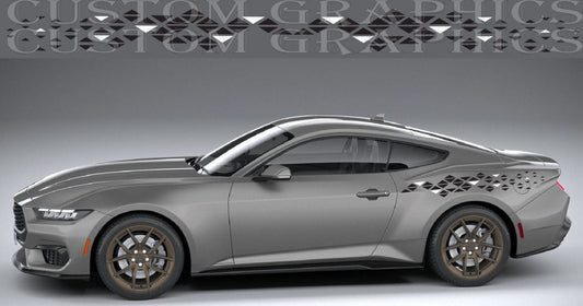 Premium Vinyl Stickers Car Stripes for Ford Mustang – Figure line Design