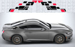Premium Vinyl Stickers Car Stripes for Ford Mustang – Rear line Design