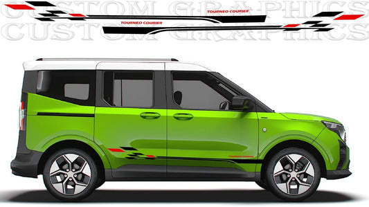 Vinyl graphic emphasizing the wheel arch of Tourneo Courier
