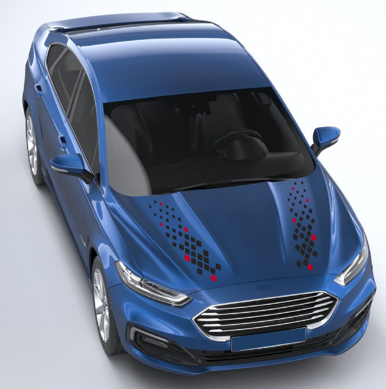 Ford Mondeo with side stripe vinyl decals installed