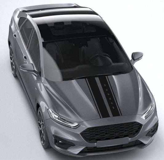 Hood racing graphic across Ford Mondeo Custom Car Tuning Decals