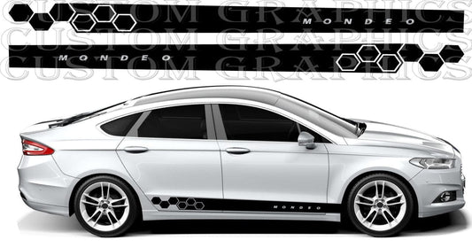Mondeo rear view with minimalist Custom Car Tuning Decals
