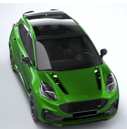 Custom side graphics installed on Ford Puma