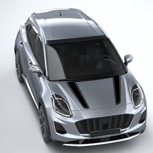 Ford Puma Rear Hood Stripe Decals Package for Ford Puma Body