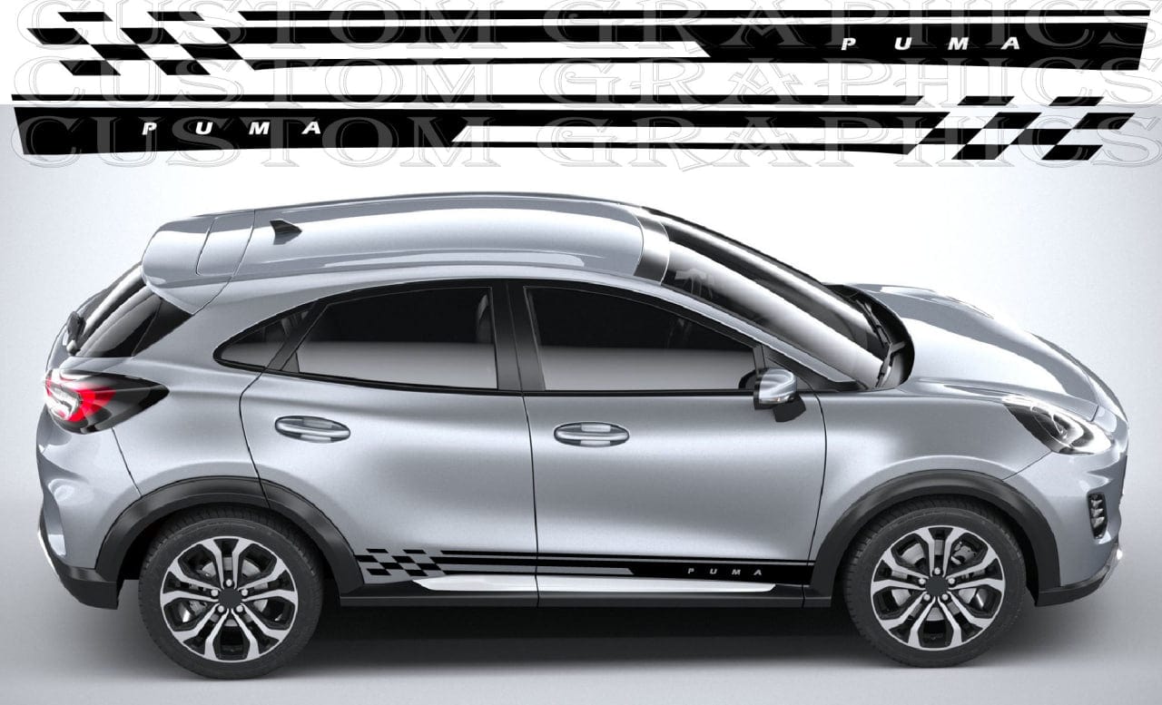 Premium Stripe Decals Package for Ford Puma Body