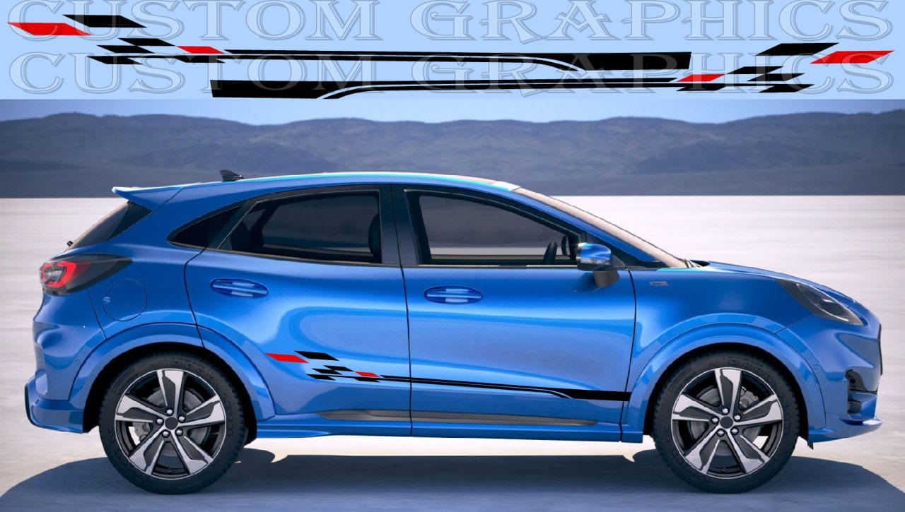 Minimalist line decal on Puma side panels