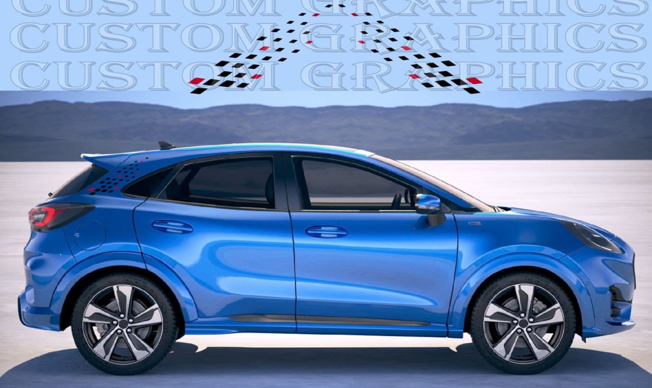 Puma roof with high-gloss vinyl stripe