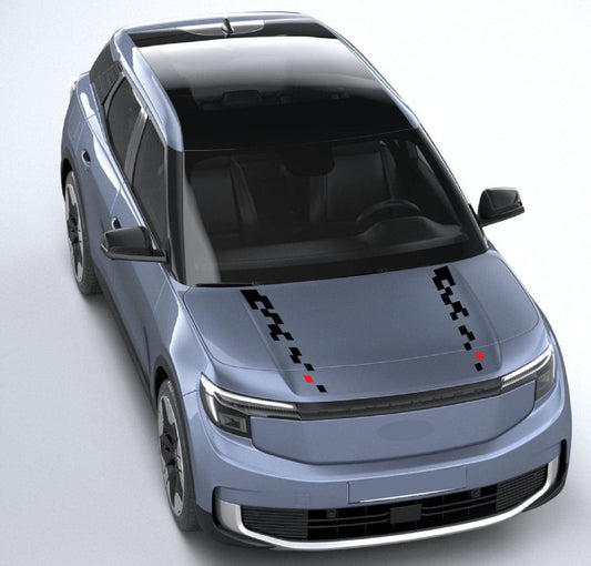 Name-customized vinyl sticker above Explorer's rear wheel arch

