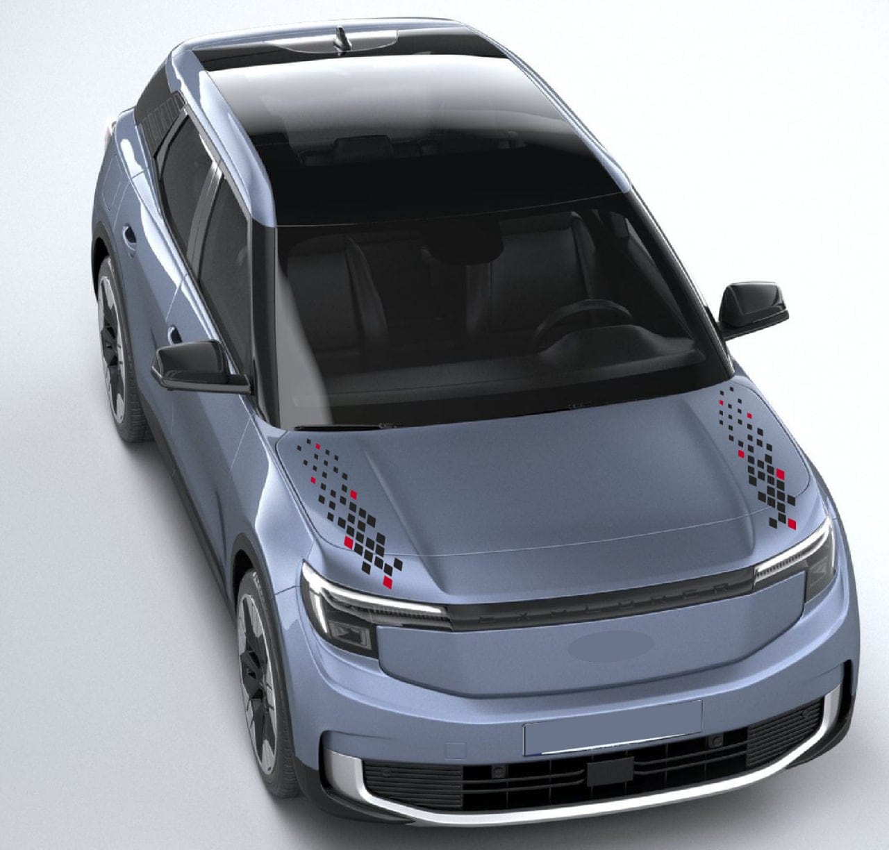 Ford Explorer Sport model with minimalist black logo decal

