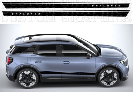 Ford Explorer with forest scene silhouette vinyl wrap

