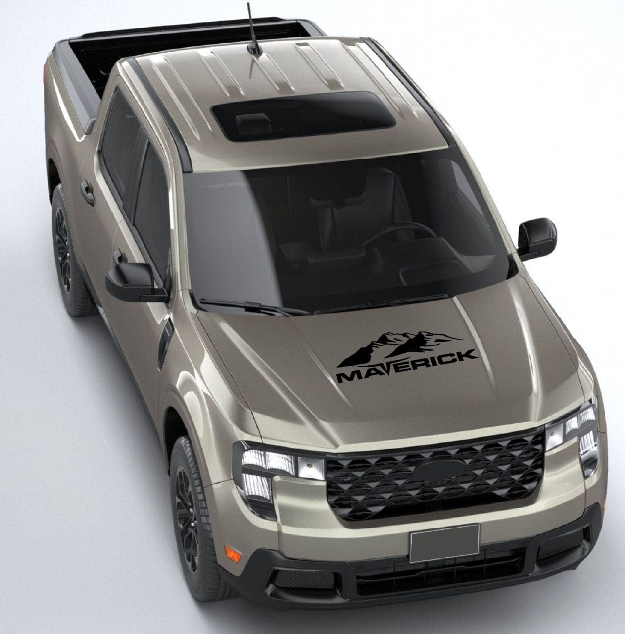 Clean rear decal application on Ford Maverick tailgate