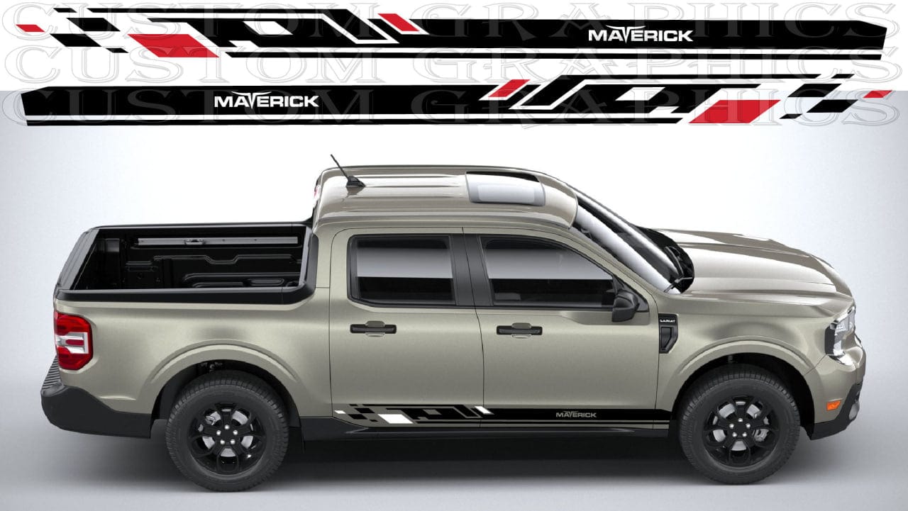 Close-up of vinyl material texture on Maverick body