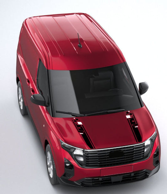 Reflective stripe on white Transit Courier van