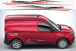 Custom decal set on Transit Courier side view

