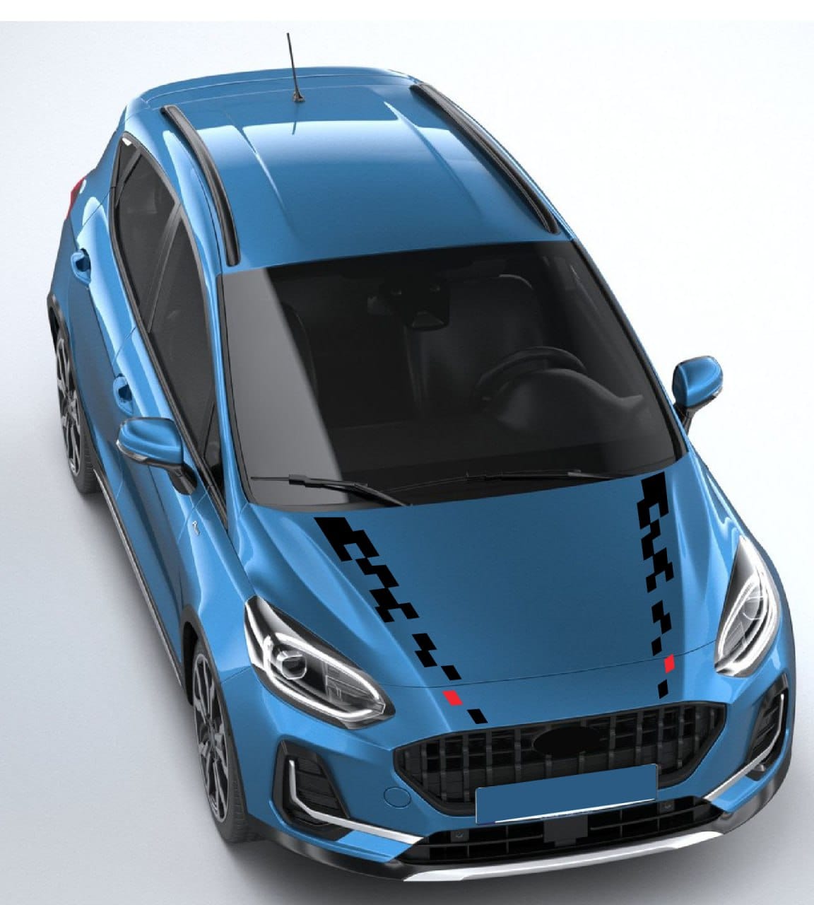 Ford Fiesta in motion showing vinyl graphics