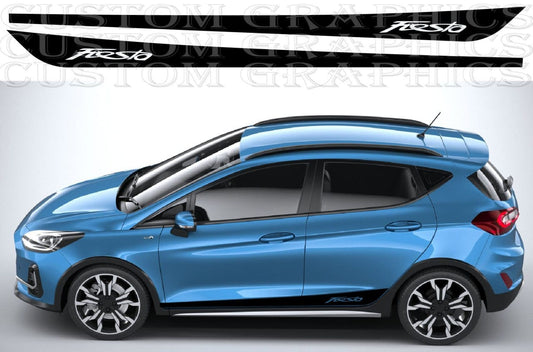 Ford Fiesta ST with red side stripe decals