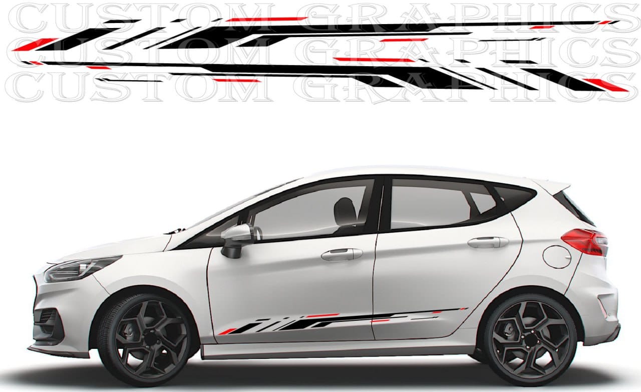 Fiesta 5-door with tuning graphics applied