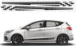 Close-up of matte vinyl on Fiesta side panel