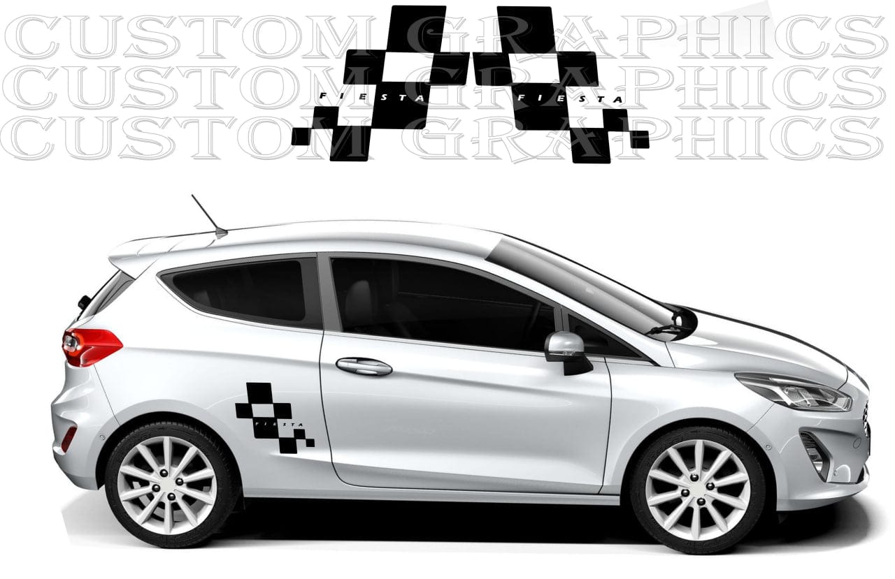 Black license plate frame for Ford Fiesta 2-door