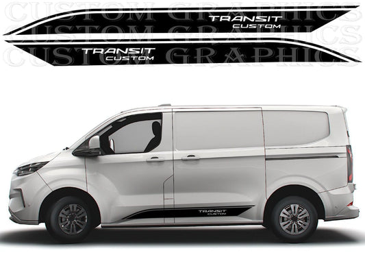 Rear vinyl decals for Ford Transit van – custom graphics
