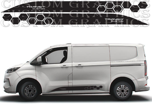 Matte black hood vinyl wrap for Transit van
