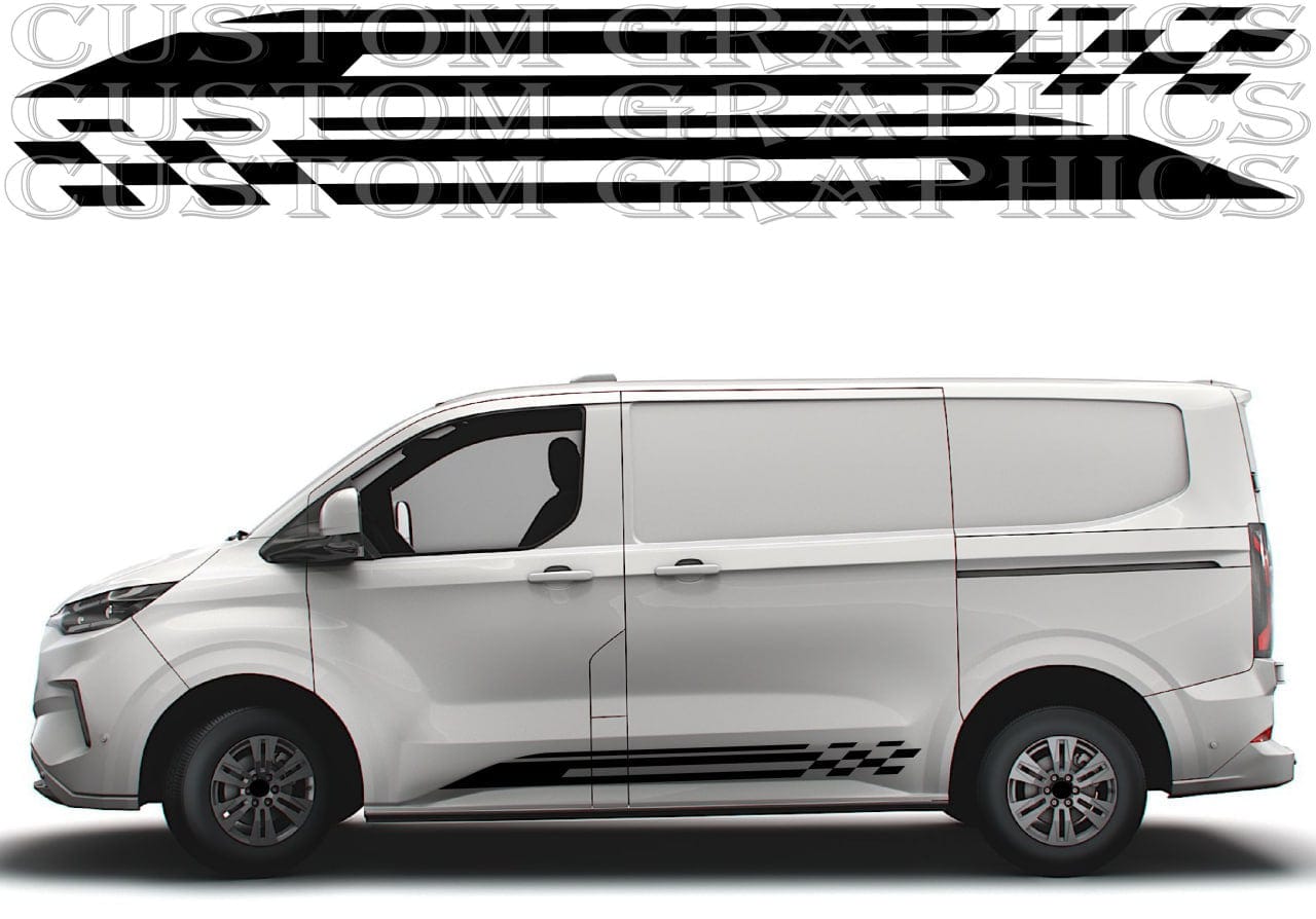 Black emblem overlay kit for Ford Transit van

