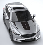 Silver car with 'CX-5' branding on a light gray background