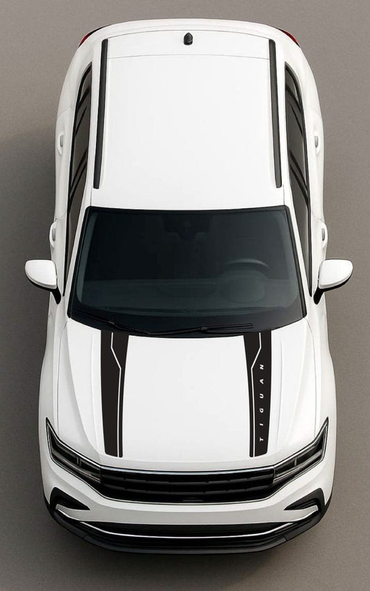 New Hood Sticker Compatible with VW Tiguan Warrior Design