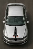 Stickers Compatible With VW PASSAT Hood Warrior Line Design